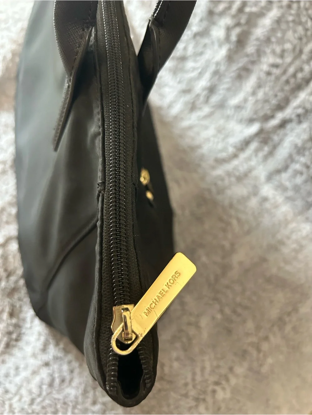 Michael Kors Black Tote with Gold Accents